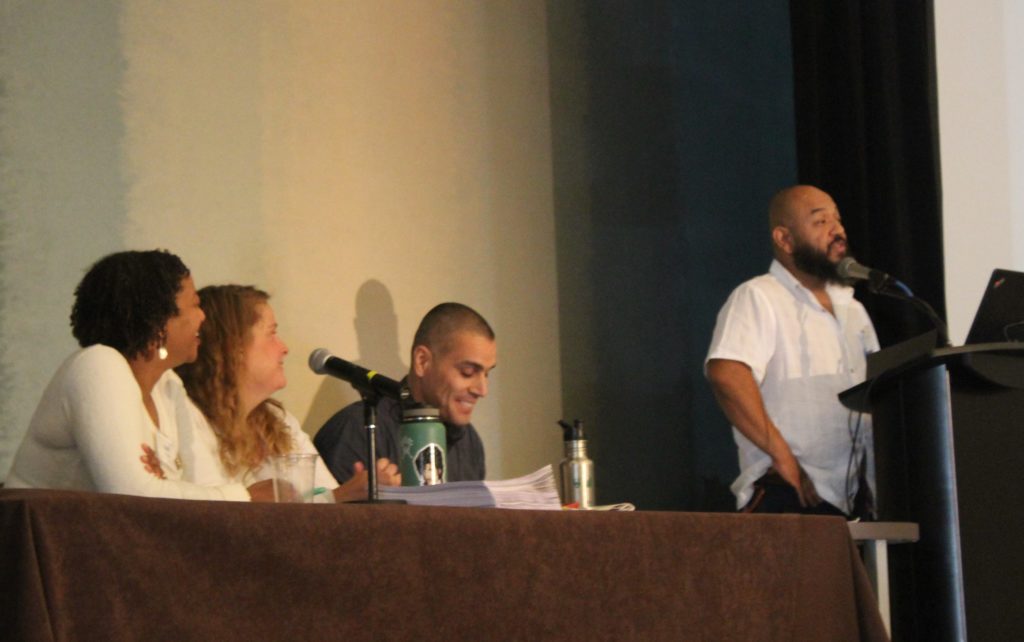 2018 Symposium EDI Equity, Diversity and Inclusion plenary Kelli English, Amanda Rowland, Fernando Villalba, Marcos A. Trinidad.